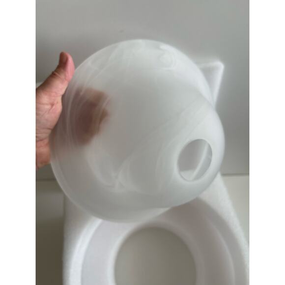 White Glass Shades for Floor Lamp Elegant Cover Light Fixture - Picture 9 of 10